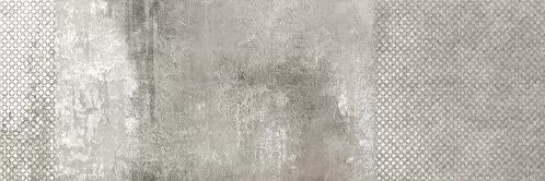 Настенная плитка Ibero Materika Dec.Constellation Grey A 25x75 серая матовая под камень с орнаментом