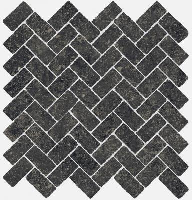 Керамогранит Italon 620110000099 Рум Стоун Блэк Мозаика Кросс окрашенный в массе / Room Stone Black Mosaico Cross 31.5X29.7