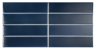 Настенная плитка Equipe 27535 Limit Bleu izu 6x24,6 синяя глянцевая моноколор