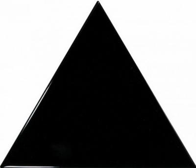 Настенная плитка Equipe 23821 Scale 10,8x12,4 черная глянцевая моноколор
