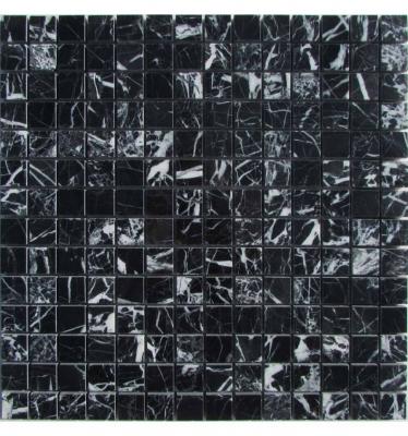 Мозаика FK Marble 35229 Classic Mosaic Nero Marquina M081-20-8P 30.5x30.5 черная / черно-белая полированная