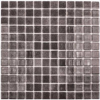 Мозаика Vidrepur С0001604 Antid. №509 (на сетке) 31.7х31.7 черная глянцевая / противоскользящая, чип 25x25 квадратный