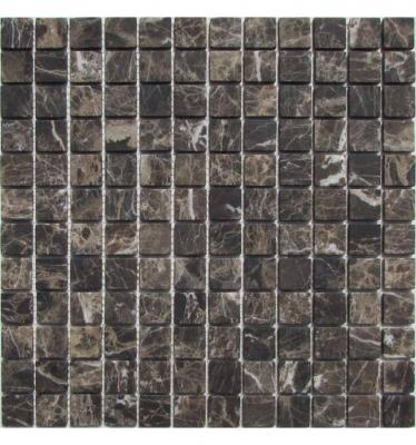 Мозаика FK Marble 35416 Classic Mosaic Emperador Dark 23-4T 30x30 коричневая матовая, чип 23x23 квадратный