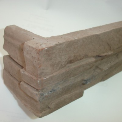 Угловой элемент Zikkurat Твибер 1-27-52 9x18.5 коричневый рельефный под камень