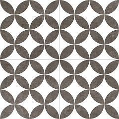 Напольная плитка Dualgres CHIC COLLECTION Roy 45x45 белая / коричневая глазурованная матовая пэчворк