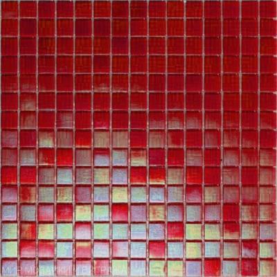 Мозаика ROSE MOSAIC WB96 Rainbow (размер чипа 20x20 мм) 32.7x32.7 красная глянцевая моноколор перламутр