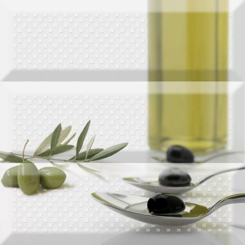 Панно Absolut Keramika AK0613 Monocolor Composicion Olives 30x30 белое глянцевое с фруктами
