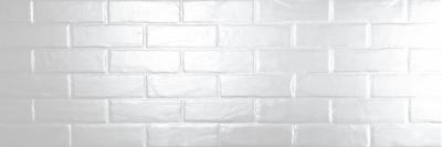 Настенная плитка Delacora WT15GSS00 Brick 75x25.3 белая глянцевая кирпич