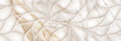 Настенная плитка Eletto Ceramica 508181101 Calacatta Oro Struttura 24.2x70 бежевая матовая с орнаментом