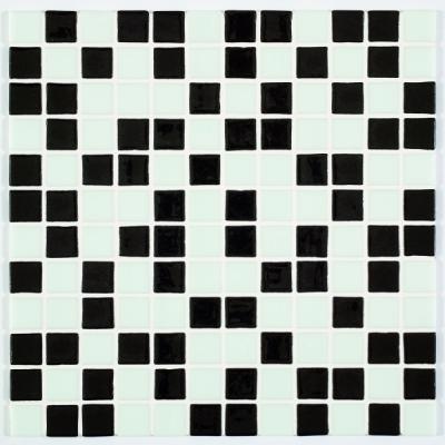 Мозаика Vidrepur С0001401 Mix 100/900 (на бумаге) 31.7х31.7 черно-белая глазурованная глянцевая под мозаику