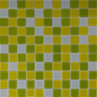 Мозаика Orro mosaic LIME 29.5x29.5 микс желтая/белая/салатовая глянцевая, чип 25x25 квадратный
