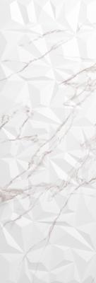 Декор Creto MEJ23W29310C Lazzaro Crystal Pearl W M/STR R Glossy 1 30х90 белый глянцевый 3D под мрамор