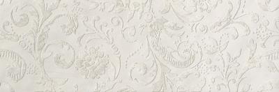 Декоративная плитка Fap Ceramiche fMUR Color Now Damasco Ghiaccio Inserto 30.5x91.5 белая матовая с орнаментом