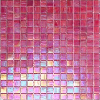 Мозаика ROSE MOSAIC WG89 Gold Star (размер чипа 20x20 мм) 32.7x32.7 розовая глянцевая авантюрин перламутр