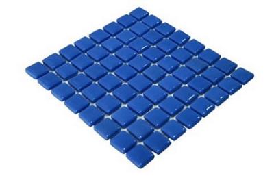 Мозаика Роскошная мозаика МС 5051 30x30 смальта синяя глянцевая, чип 17x17 квадратный