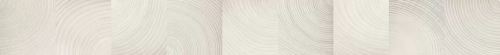 Бордюр Керамин Шиен 7Д 75x8.1 белый матовый под мозаику