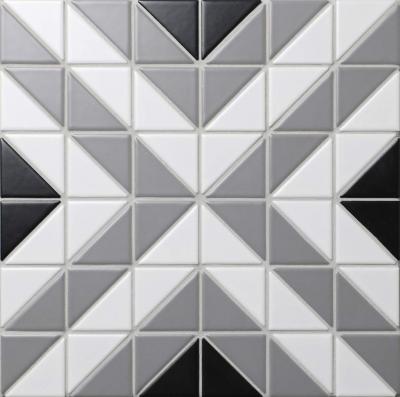 Мозаика Star Mosaic CUBE GREY 25.9x25.9 серая матовая, чип 60x40 треугольный