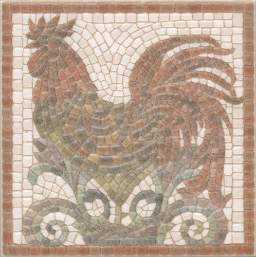 Декор Kerama Marazzi HGD\A136\17000 Виченца Петух 15х15 бежевый глянцевый под камень / под мозаику