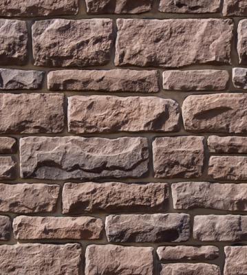 Камень искусственный White Hills 502-40 Данвеган 10x6 / 58x15 / вариативный размер коричневый рельефный / матовый