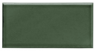 Настенная плитка Adex ADMO1024 Modernista Liso PB C/C Verde Oscuro 7,5x15 зеленая глянцевая моноколор / кракелюр