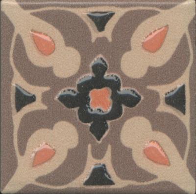 Напольная вставка Kerama Marazzi OS\C177\21052 Анвер 4.85x4.85 коричневая глянцевая с орнаментом
