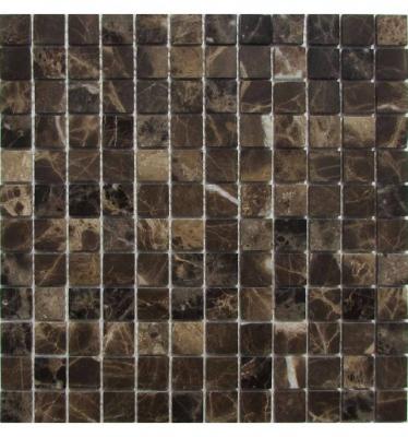 Мозаика FK Marble 35415 Classic Mosaic Emperador Dark 23-4P 30x30 коричневая полированная, чип 23x23 квадратный