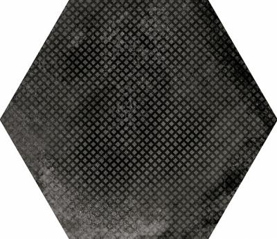 Керамогранит Equipe 23604 Urban 29.2x25.4 черный глазурованный матовый с орнаментом