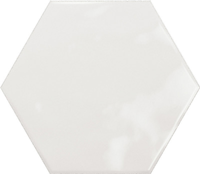 Настенная плитка Ribesalbes Ceramica PT03134 Geometry Hex White Glossy 17.3x15 белая глянцевая моноколор
