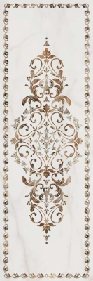 Декор Kerama Marazzi HGD\A441\14036R Греппи 120x40 белый глянцевый под мрамор