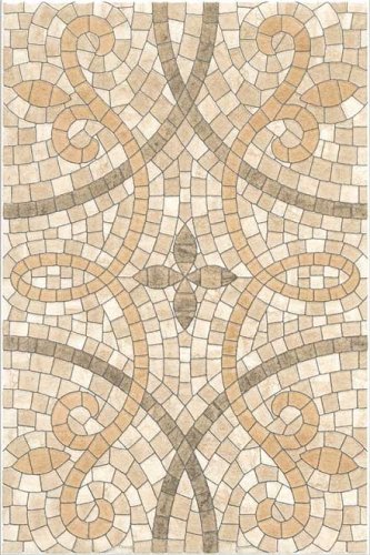Декор Kerama Marazzi STG\A106\880 Травертин 20х30 бежевый глянцевый под камень / под мозаику