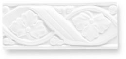 Бордюр Ceramiche Grazia GE01 Boiserie 20x8 белый глянцевый/матовый моноколор c орнаментом