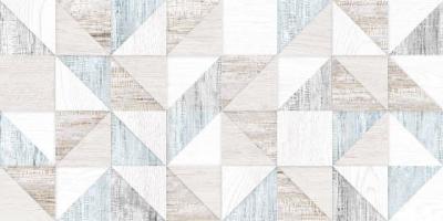 Настенная плитка ALMA Ceramica TWU09WOD014 Wood 50x24.9 бежевая / белая / голубой матовая геометрия / под дерево