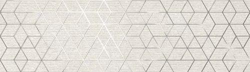 Керамогранит Ibero IBREL00010 Elevation Reverse White 29x100 белый матовый с орнаментом