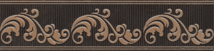Бордюр Kerama Marazzi AD\B399\SG9297 Версаль 30x7 коричневый матовый под мрамор / узоры