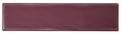 Настенная плитка WOW 124926 Grace Berry Gloss 7.5x30 бордовая глянцевая моноколор