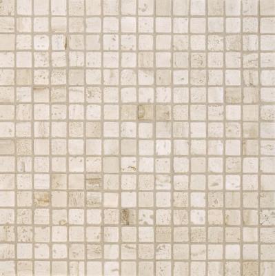 Мозаика Orro mosaic TRAVERTINE CLASSIC TUM 30.5x30.5 бежевая матовая каменная, чип 15x15 квадратный