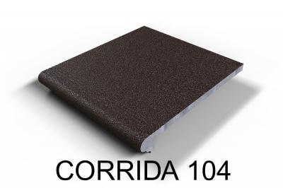 Ступень фронтальная Элит Бетон Corrida 104 31х33 коричневая глазурованная матовая под камень