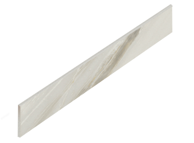 Бордюр COLISEUMGRES  610090002005 Флоренция 7,2x45 белый глянцевый под мрамор