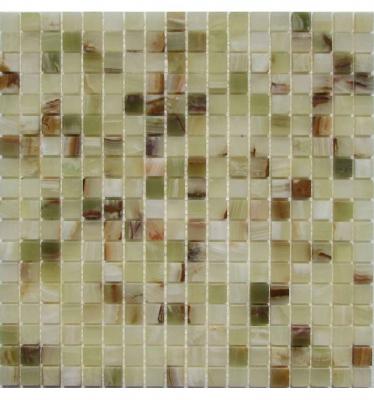 Мозаика FK Marble 30042 Classic Mosaic Onyx Jade Verde 15-6P 30.5x30.5 зеленая полированная