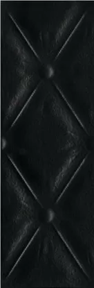 Бордюр Керамин CDB00003591 Монро 5 40x13.2 чёрный глянцевый с орнаментом