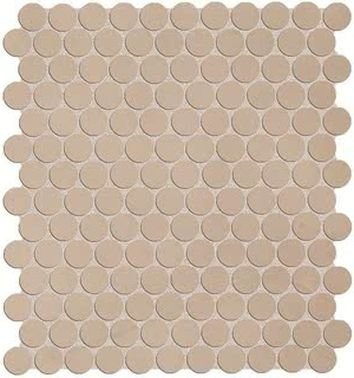 Настенная плитка Fap Ceramiche fMUC Color Now Tortora Round Mosaico 29.5x32.5 бежевая матовая под бетон