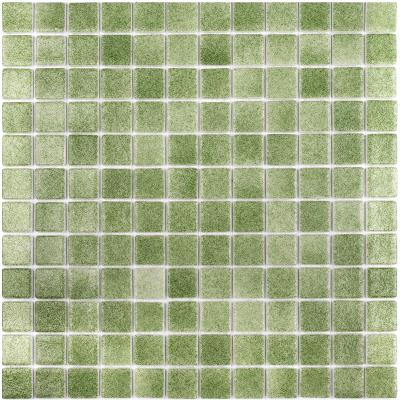 Мозаика Vidrepur С0001667 Colors 507 зеленая дымчатая (на сцепке) 31.7х39.6 глянцевая / стекло оттенки зеленого