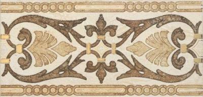 Бордюр APE A013556 Jordan (Vivendi) Cen. 220x450 бежевый / коричневый матовый орнамент