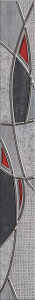 Бордюр Azori 585711001 Pandora Grey Charm 63x7.5 серый глазурованный матовый 