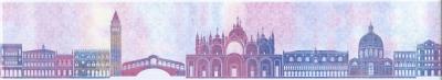 Бордюр Kerama Marazzi HGD\A199\880 Карнавал в Венеции 30x5.7 фиолетовый глазурованный матовый 