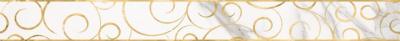 Бордюр настенный Миланезе Дизайн 1506-0154 6х60 флорал каррара