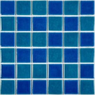 Мозаика NSmosaic PORCELAIN PW4848-17 306х306 синяя глянцевая