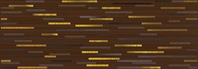 Декоративная плитка Kerlife SENSE MIX GOLD 25,1x70,9 коричневая глянцевая полосы