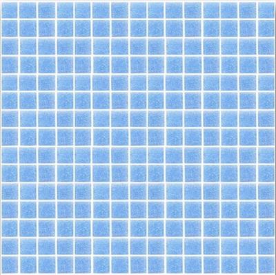 Мозаика ROSE MOSAIC A18 Matrix color 2 (размер чипа 10x10 мм) 31.8x31.8 голубая глянцевая моноколор