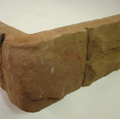 Угловой элемент Zikkurat Твибер 1-08-52 9x18.5 песочный рельефный под камень